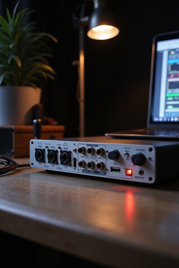 audio interface input connections